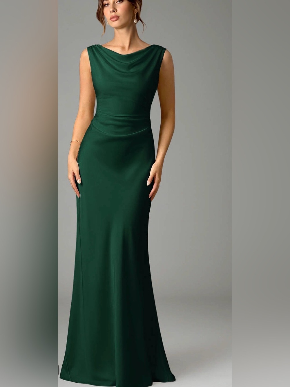 Emerald Green Cowl neck MaxiDress